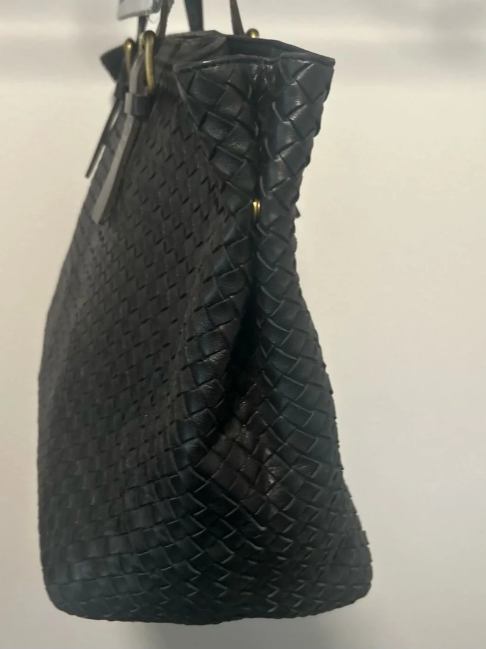 BOTTEGA VENETA Large Napa Tote Bag Intrecciato Leather Used